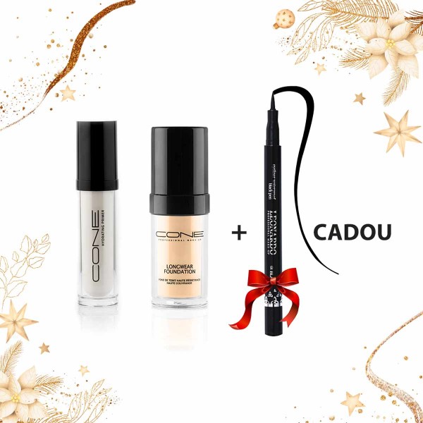 Set baza hidratanta si fond de ten Cone + eyeliner carioca Leonardo CADOU