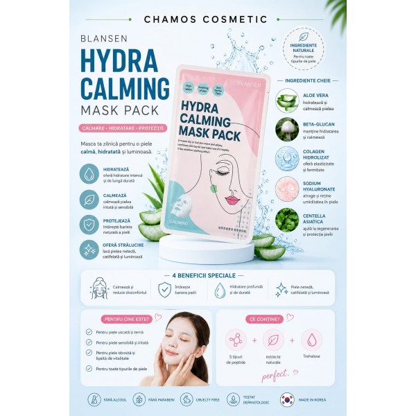 Hydra Calming Mask Pack, Blansen by Chamos Cosmetic Hydra Calming Mask Pack, Blansen by Chamos Cosmetic