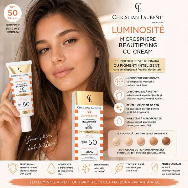 Crema CC cream SPF50 Luminosite, 30ml, Christian Laurent Crema CC cream SPF50 Luminosite, 30ml, Christian Laurent