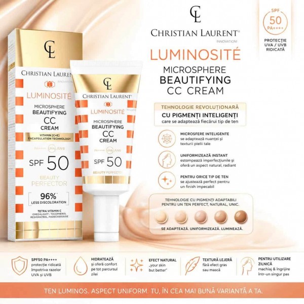 Crema CC cream SPF50 Luminosite, 30ml, Christian Laurent Crema CC cream SPF50 Luminosite, 30ml, Christian Laurent