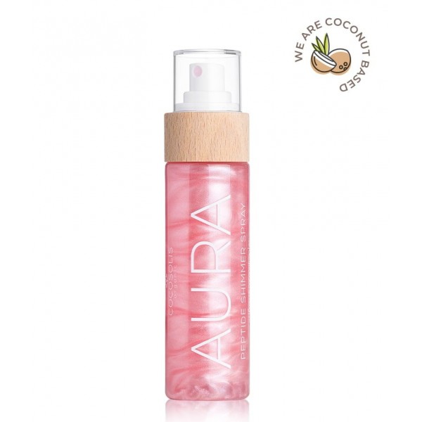 AURA PINK Peptide Shimmer Spray, 100 ml, Cocosolis