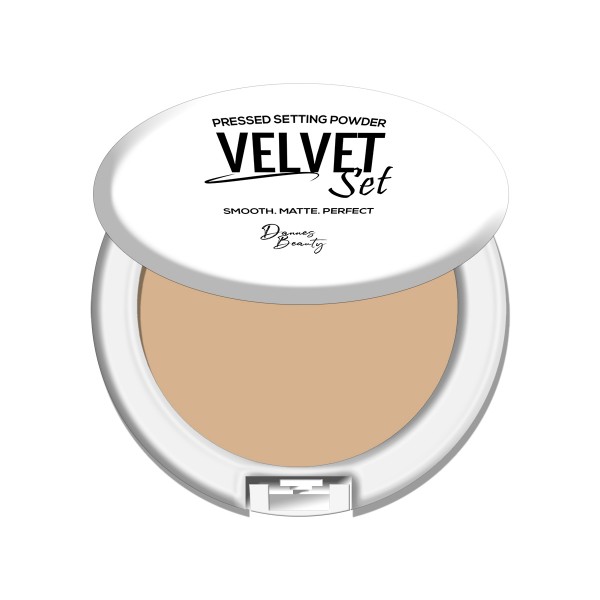 Pudra compacta Velvet Set caramel radiance Dannes Beauty
