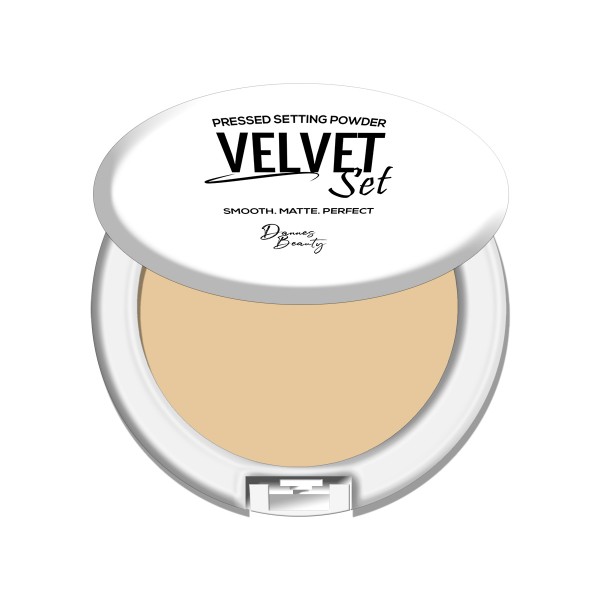 Pudra compacta Velvet Set golden beige Dannes Beauty