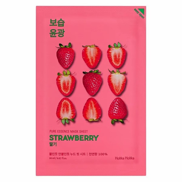 Pure Essence Mask Sheet Strawberry, 23 ml, Holika Holika