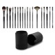 Set 17 pensule make-up + spatula dubla + suport tip tub Leonardo 