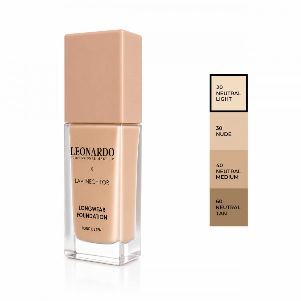 Fond de ten Leonardo x Lavii Nechifor, 20 Neutral Light, 30 ml