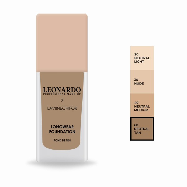 Fond de ten Leonardo x Lavii Nechifor, 60 Neutral Tan, 30 ml