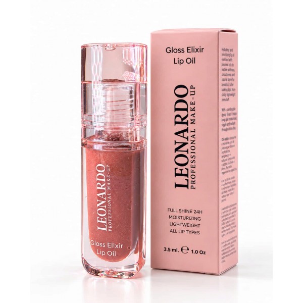 Gloss Elixir Lip Oil Bare Nude, 3.5 ml, Leonardo Gloss Elixir Lip Oil Bare Nude, 3.5 ml, Leonardo