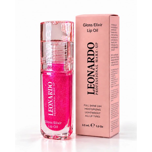 Gloss Elixir Lip Oil Berry Spark, 3.5 ml, Leonardo