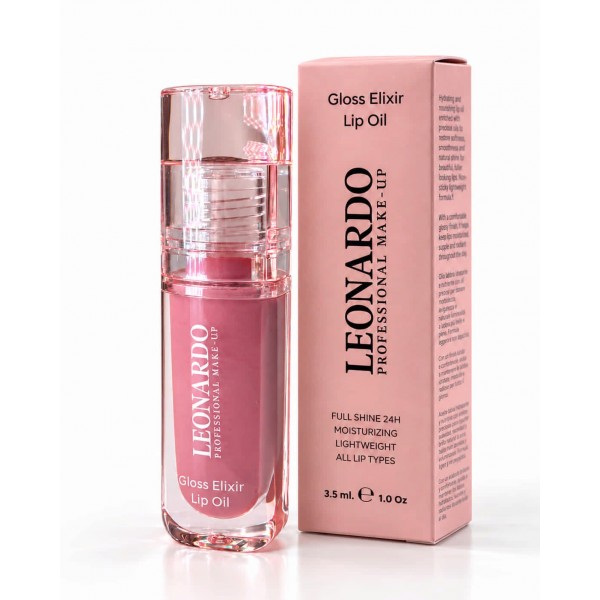 Gloss Elixir Lip Oil Milk Mauve, 3.5 ml, Leonardo Gloss Elixir Lip Oil Milk Mauve, 3.5 ml, Leonardo