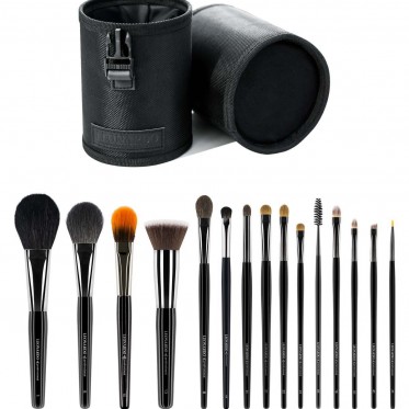 Set 15 pensule machiaj Leonardo si suport tip tub 