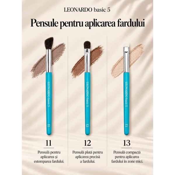 Set 19 pensule machiaj Leonardo Basic 5 Set 19 pensule machiaj Leonardo Basic 5