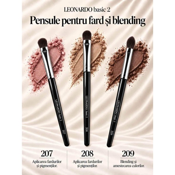 Set pensule machiaj Leonardo Basic 2 Set pensule machiaj Leonardo Basic 2
