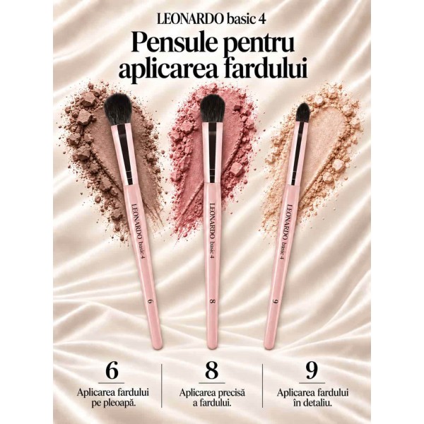 Set 12 pensule machiaj Leonardo Basic 4 Set 12 pensule machiaj Leonardo Basic 4