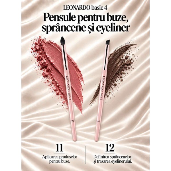 Set 12 pensule machiaj Leonardo Basic 4 Set 12 pensule machiaj Leonardo Basic 4