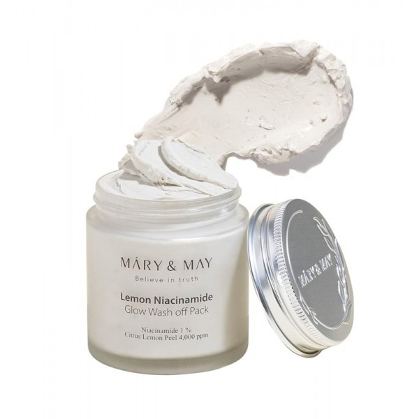 Vegan Lemon Niacinamide Glow Wash off Pack, 125 g, Mary & May