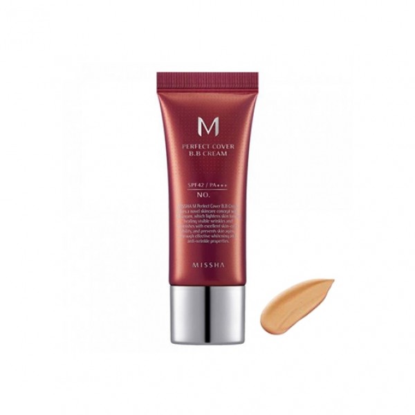 BB Cream M Perfect Cover SPF42 nuanta 25 Warm Beige, 20ml, Missha