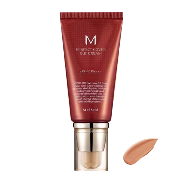 BB Cream M Perfect Cover SPF42 nuanta 27 Honey Beige, 50ml, Missha