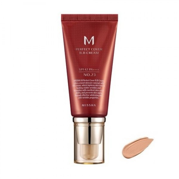 BB Cream M Perfect Cover SPF42 nuanta 23 Natural Beige, 50ml, Missha