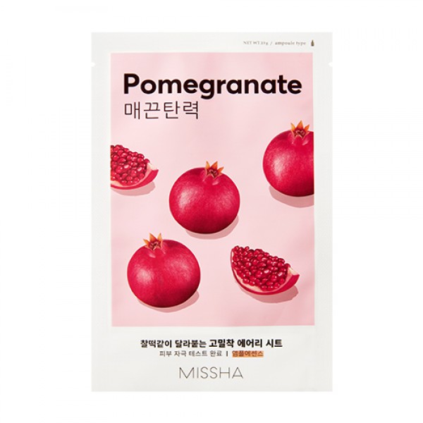 Masca cu extract de rodie pentru elasticitate Airy Fit, 19g, Missha Masca cu extract de rodie pentru elasticitate Airy Fit, 19g, Missha