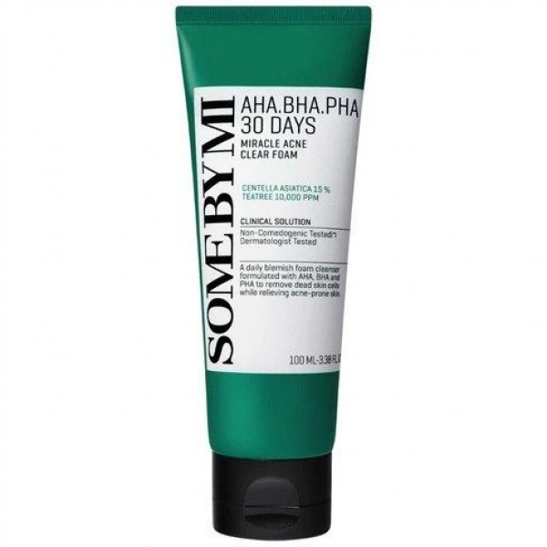 AHA.BHA.PHA 30 Days Miracle Acne Clear Foam, 100ml, Some By Mi