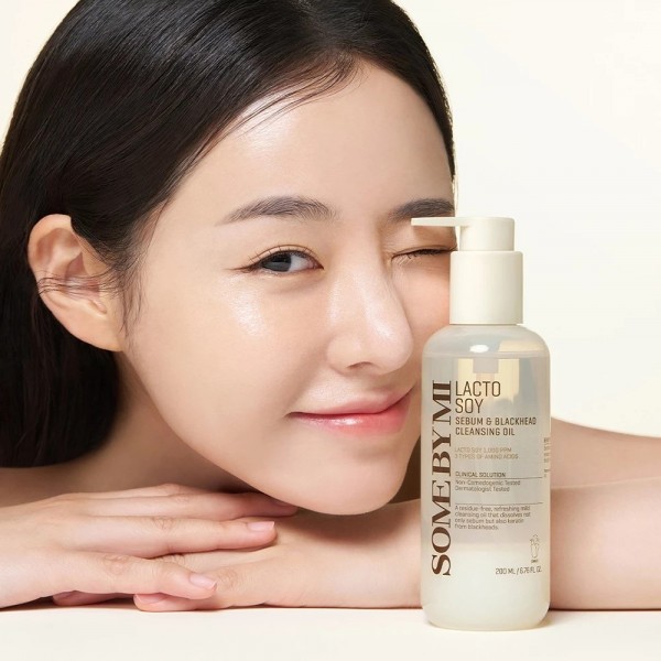 Lacto Soy Sebum & Blackhead Cleansing Oil, 200 ml, Some By Mi