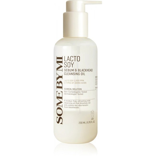 Lacto Soy Sebum & Blackhead Cleansing Oil, 200 ml, Some By Mi