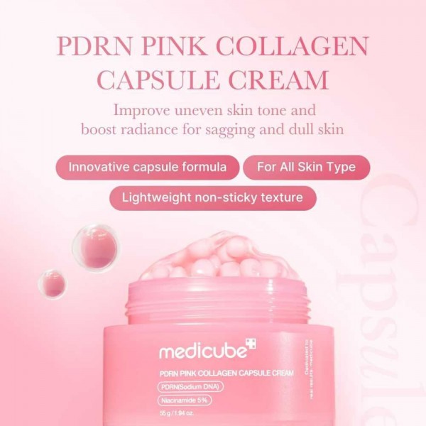 PDRN Pink Collagen Capsule Cream, 55 g, Medicube